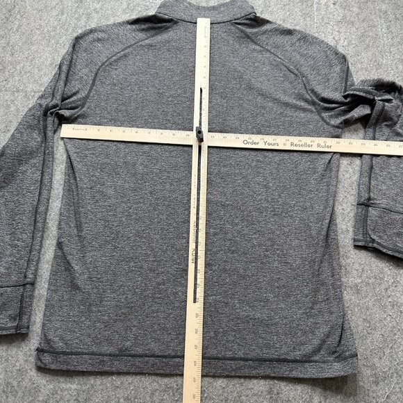 Lululemon Surge 1/2 Zip Pullover Men L Gray Solid Long Sleeve b157 - Picture 9 of 14